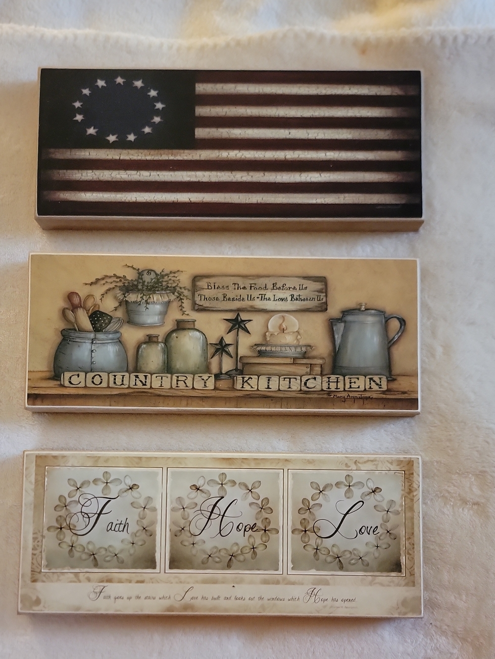 Decorative Wall Plaques - Beige